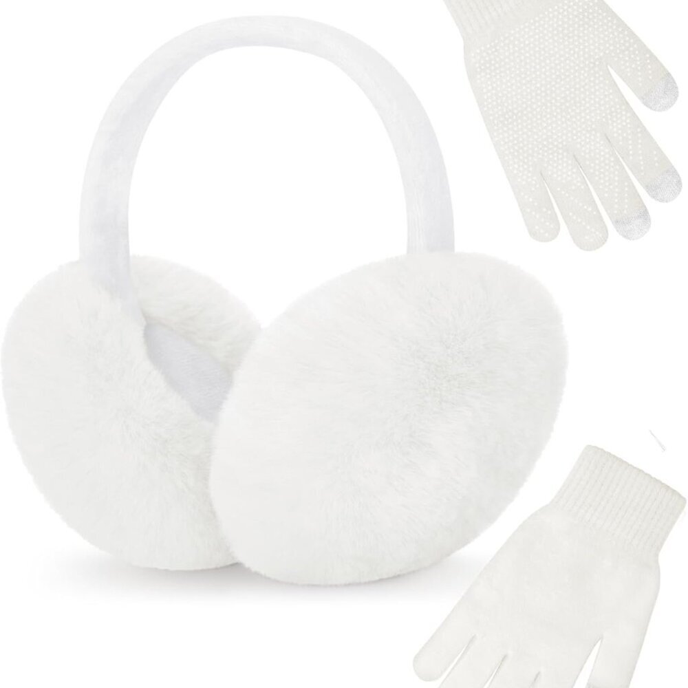 Earmuffs Ear Warmers for Women Winter Fur Adjustable Foldable Ear Muffs Gifts